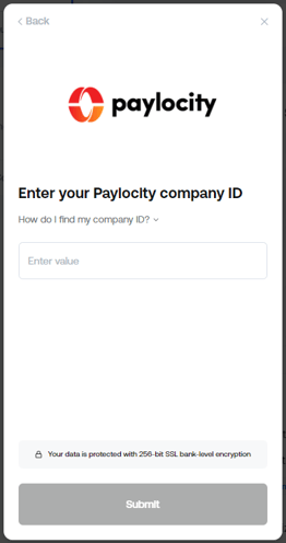 Paylocity Company ID SS