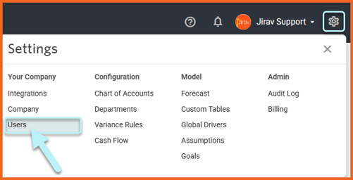 Settings - Users