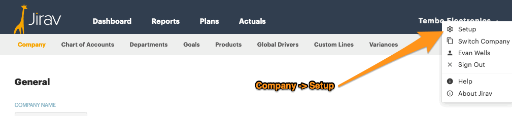 Company_-_Setup_-_Jirav_-_Financial_Planning___Analysis